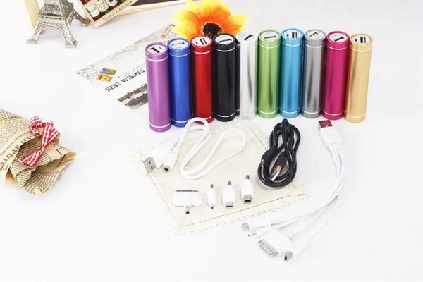 Power Bank 2600mAh cargador de batería externa portátil Banco de energía universal para teléfono móvil con cable micro USB con paquete minorista LL