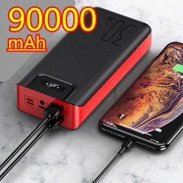 Power Bank 50000MAH Type C Micro USB C Power Bank LED Display Draagbare externe batterijlader voor iPhone 12Pro Xiaomi Huawei