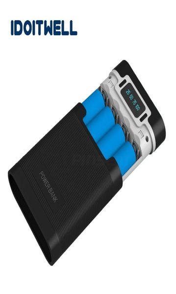 Boîtier de banque d'alimentation 18650 chargeur de batterie boîte bricolage anti-inverse double USB chargeur de banque de puissance 4X 18650 chargeur boîte avec capacité di1772805