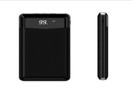 banco de energía para tableta de teléfono celular con pantalla digital 2 salida USB luz ultra delgada delgada 4609601