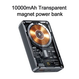 Power Bank magnetische draadloze PD 20W snelle lading 10000 mAh transparante afdekplaat USB draagbare bron voor iPhone13/12 telefoonhoes