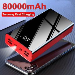 Power Banks 80000MAH voor Xiaomi Samsung iPhone met hoge capaciteit buiten reizen Portable snelladen