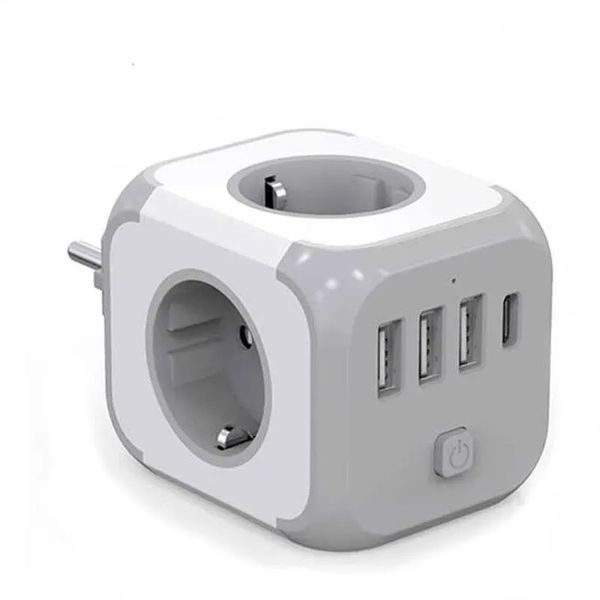 Prise de câble d'alimentation Style européen norme allemande Tesseract prise convertisseur multifonctionnel Usb charge murale sans fil 231117