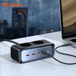 Prise de câble d'alimentation Prise Mcdodo GaN Prise UE Multiprise avec USB Type C 70 W Câble d'extension de charge rapide Panneau de brassage de filtre de contrôle indépendant YQ240117