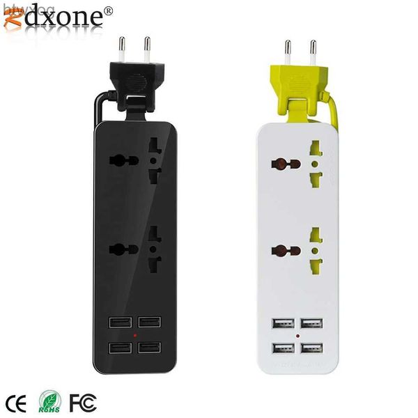 Prise de câble d'alimentation Prise de voyage universelle 2AC 4USB multiprise européenne multiprise câble portable 1,5 m prise de rallonge prise de bureau YQ240117