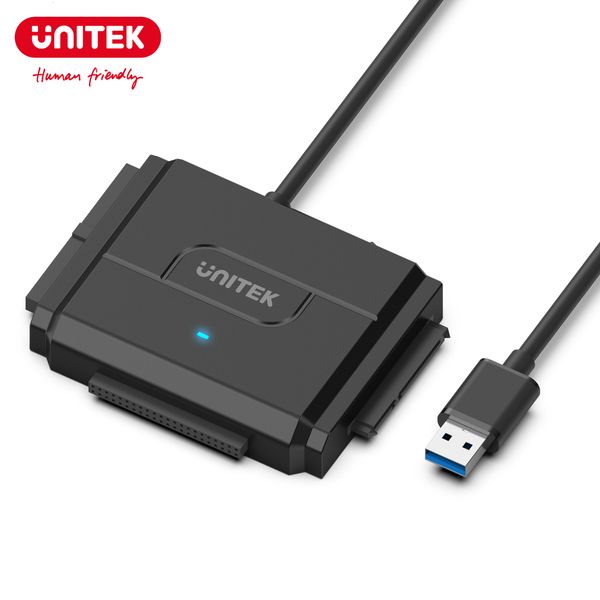 Cable de alimentación enchufe Unitek USB 3 0 a SATA IDE adaptador de disco duro convertidor de recuperación para Universal 2 5 3 5 pulgadas HDD externo SSD disco 230712