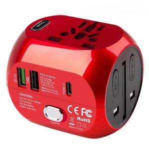 Power Cable Plug UPPEL Universal Travel Adapter US/UK/AU/EU Multiple Plug Converter Fast QC3.0 Type C USB Charger 3 Ports European Power Adapter 230701