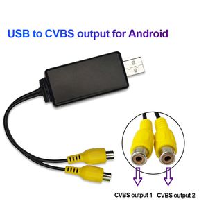 Câble d'alimentation Prise USB vers Cvbs Adaptateur de sortie vidéo Interface RCA Entrée USB 2 ports vedio outbut Accessoires d'autoradio Android TV Player 230712