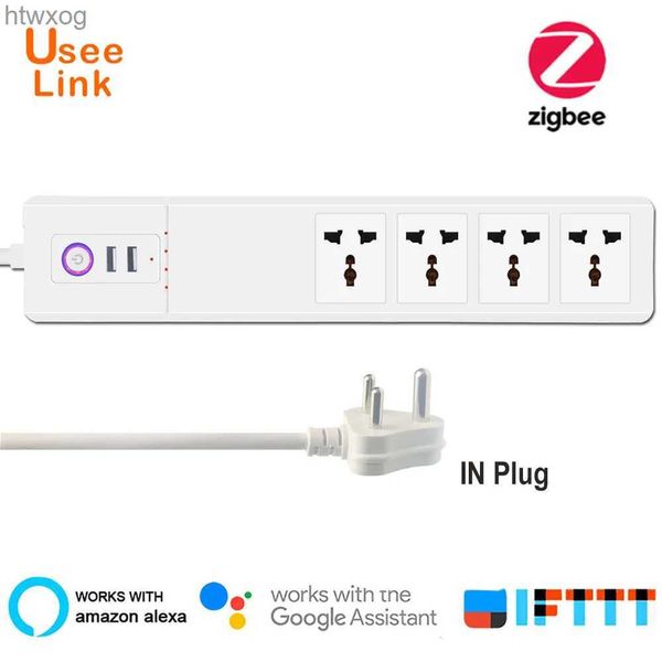 Prise de câble d'alimentation UseeLink Zigbee Smart Power Strip Prises universelles avec prises USB Commande vocale à distance indépendamment par Tuya YQ240117