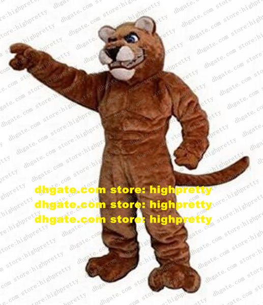 Costume de mascotte Power Cat Cougar léopard panthère Pard, personnage de dessin animé pour adulte, ouverture et fermeture de produits compétitifs zz8031