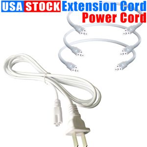 Voedingskabel kabel voor T8 buis LED -kweeklicht met aan -uit schakelaar 3 pin geïntegreerde buizen connector extensie US plug 1ft 2ft 3,3 ft 4ft 5ft 6,6 ft 100 pcS usastar