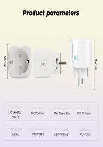 Power Energy Monitor 16A EU UK 10A US WiFi Smart Plug Socket Adapter SmartLife App Voice Control werkt met Alexa Google Home2830102