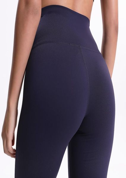 Potencia Flex Pantalones de yoga de pierna ancha Ejercicio de control de estómago Ejercicio de carreras Gimnasio Corte Leggings 4 vías estiramiento4031340