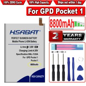 Power Hsabat 8800MAH 6664107 Polymeer Lithium Ion Liion Batterij voor GPD Pocket 1 Pocket1 Handheld gaming Laptop Gamepad Tablet PC