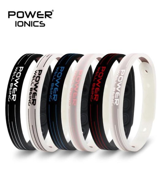 Power Ionics Bio Health Bénifits Ion Balance Power Thérapie Silicone Sports Choker Tourmaline Germanium Bracelet de bracelet 2202183058149