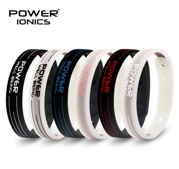 Power Ionics Bio Health Benifits Ion Balance Power Thérapie Silicone Sports Choker Tourmaline Germanium Bracelet de bracelet 2202182793451