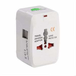 Adaptateur de prise d'alimentation 2 USB Charge Voyage Tout-en-un International World AC Converter Socket EU Drop Delivery Electronics Batteries Cha Dhapc