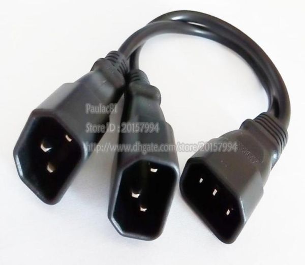 Cable adaptador de enchufe de alimentación, Cable divisor tipo Y corto IEC 320 C14 macho a DualC14Male, aproximadamente 25CM5PCS1719347