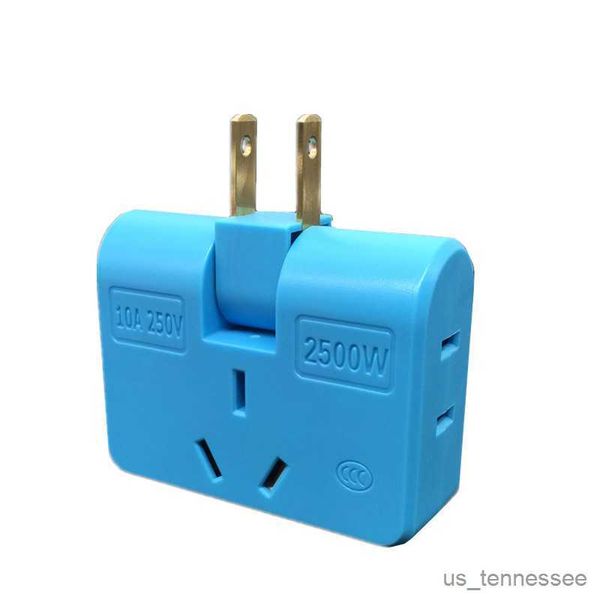 Adaptador de enchufe de alimentación Convertidor uno en tres Extensión de rotación de 180 grados Salida inalámbrica Adaptador de viaje Enchufe de luz R230612