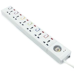 Enchufe de alimentación Protector contra sobretensiones 6 vías AC Tomas universales UE / EE. UU. / AU / Reino Unido Enchufes Lightning Interruptor individual 3M EE. UU. Enchufe de pared Power Ou Plfu