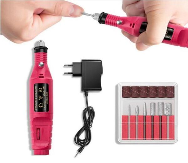 Máquina eléctrica profesional para manicura, bolígrafo para pedicura, lima de uñas, herramientas para uñas, taladro de 6 bits, Machine9500528