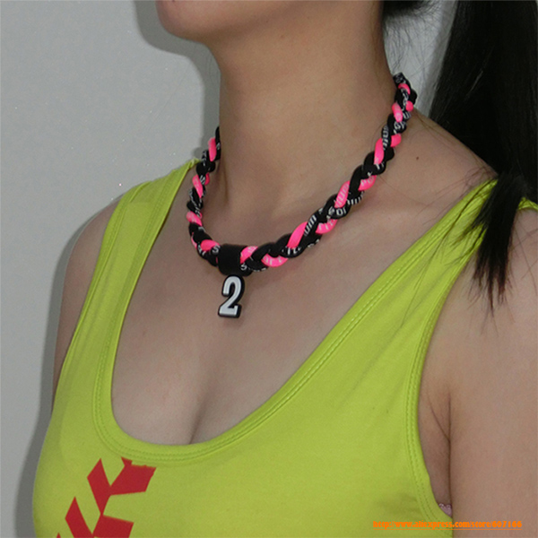 power sports necklace energy tornado 3 ropes titanium necklaces bracelet
