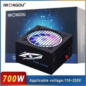 Voeding voor pc 700w 600W 500W RGB Pc Gamer Bron 110V 220V DC-ATX 350W Fonte IWONGOU Actieve PFC Stille Gaming Computer PSU 240307