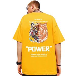 Power Tiger Designer Mens T-shirts Cotton Colonités à manches courtes T-shirts Summer Men décontracté Femmes Tées Tshirts