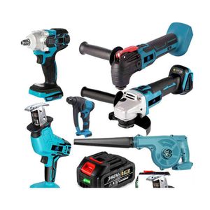 Power Tool Sets Brushless Electric Impact sleutel/hoekmolen/hamer/elektrische ventilator/bewervingsketenzaagreeks Bare gereedschap DR DHVSU