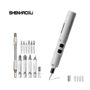 Stroomgereedschap stelt draadloze elektrische schroevendraaier Mini -gereedschap 3.6V oplaadbare mtifucntionboor met 11 -stcs bits Flexibele as H22051 DHH58