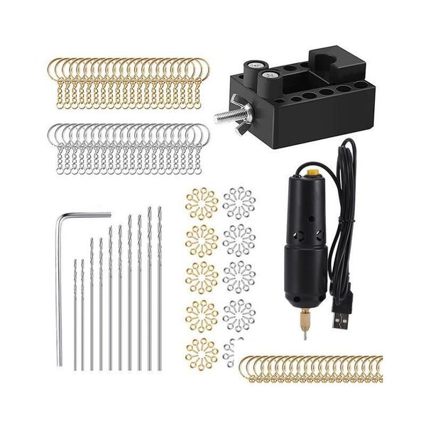 Ensemble d'outils électriques Mini-Electric Force pour les bijoux en résine époxy de perle fabriquant des outils d'artisanat en bois de bricolage avec des données USB 5V Datte à main D Dhtl3