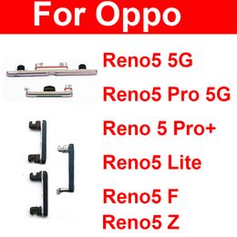 Knoppen voor vermogensvolume voor Oppo Reno 5 Pro plus 5 lite 5f 5z 4G 5G op Uit Power Volume Up Down Switch -sleutelonderdelen