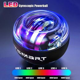 Poignets électriques LED Power Poignet Ball Gyroscope Gyroscope à démarrage automatique Powerball Poignet Bras Main Muscle Avant-bras Équipement d'entraînement 230906