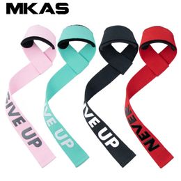 Power Polsen MKAS 1 Paar Gym Hijsbanden Fitnesshandschoenen Antislip Handbandages Polssteun Voor Gewicht Powerlifting Training 231012