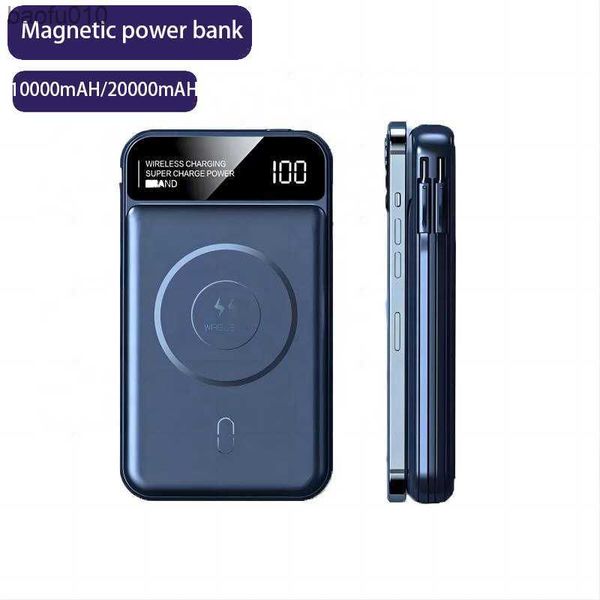 Cargador portátil magnético Powerbank 20000mAH Mini banco de energía con Cable para iPhone 11 12 13 14 Pro Max para Samsung para Xiaomi L230619