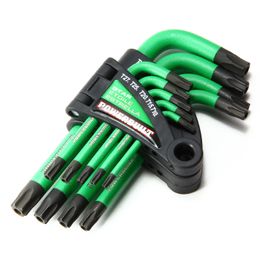 Juego de llaves Torx a prueba de manipulaciones de brazo corto de 9 piezas Powerbuilt - 941071