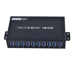 Hub USB alimenté 10 Port Splitter 5Gbps Hub USB3.0 avec adaptateur secteur 60W