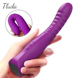 Krachtige 10 Modi Dildo Vibrator voor vrouwen GSPOT Massager Clitoris Stimulator Siliconen Real Dildo Sex Toy Female voor volwassenen 18 220817