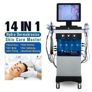 Krachtig 14 In1 Oxygen Hydra Machine Skin Care Devices Diamond Peling en Water Jet Aqua Hydro Dermabrasion Whitening Anti Aging Machines