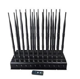 Krachtige 22 antennes desktop blocker om GPS WIFI Bluetooth UHF/VHF RC315MHz 433MHz 868MHz LOJACK GSM 2G 3G 4G 5G blok er te blokkeren