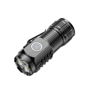 Lampe de poche à 3 LED puissante 5 Lights Mode lampe Tactique Mulitifonctionnelle Pocket Flashlight Torche avec aimant