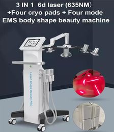 Krachtige 6d lipo laser afslankvet vriespunt EMS Body Shaping Machine 3 in 1 cryolipolyse vetreductiesysteem huid Trappel gewichtsverlies schoonheidsuitrusting