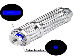 Krachtige Blauwe Laser Pointer Zaklamp 450nm 10000m Focusseerbare Laser Sight Pointers Lazer Zaklamp Brandende Matchbur qylZYA220e4813995