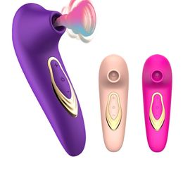 Krachtige clit sucker vibrator clitoris tepel zuigen tong trillende orale likken masturbator vagina sex speelgoed