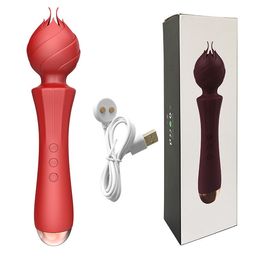 Krachtige Clitoris Vibrators 8 Snelheden AV Massage Stick Masturbator voor vrouwelijke USB Recharge Sex Toy