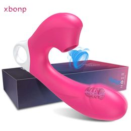 Krachtige dildo vibrators vrouwelijk voor clit sucker clitoris vacuüm stimulator GSPOT Massager volwassenen goederen seks speelgoed vrouwen 240403
