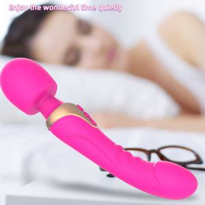 Godemiché vibrateur puissant en Silicone, double moteur, baguette de grande taille, masseur de point G pour adultes, stimulateur de Clitoris en Couple