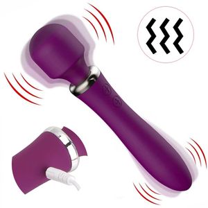 Krachtige Dual Motoren G Spot Dildo Vibrator AV Wand Body Massager Volwassen sexy Speelgoed voor Vrouw Clit Stimuleren Vrouwelijke Erotische