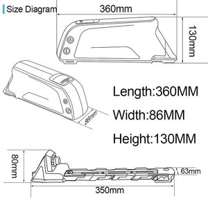 Krachtige Ebike Lithium-batterij Gebruik Sanyo-cellen 36V 17.5AH Li-ion batterij voor 36W 500W elektrische fiets met oplader