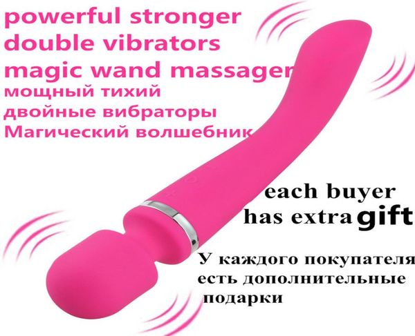 Puissant gland gode vibrateur Sex Toy pour hommes pénis Rechargeable baguette magique masseur vagin Anal Gspot vibrateurs pour femmes adultes Y6895365